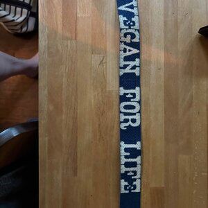 Vegan For Life Canvas Belt